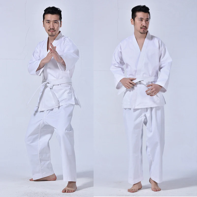 Uniforme da Karate professionale in cotone sciolto con cintura in vita Taekwondo Suit adulto studente donna uomo Kung Fu Training Gym Clothes