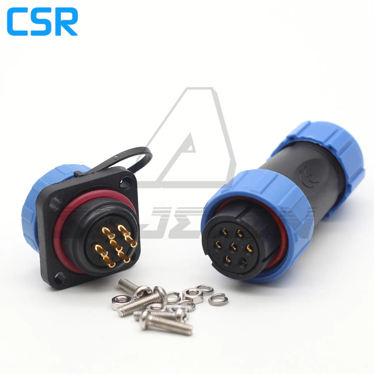 SP21 2/3/4/5/6/7/8/9/10/12 Pin IP68 Waterproof Connector Square Plastic Panel Mounting Connector Plug Female And Socket Male