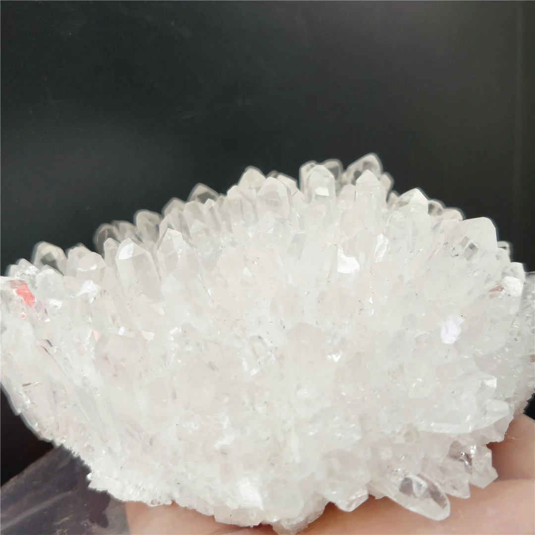 

Natural White Clear Quartz Crystal Cluster Angel Aura Reiki Crystal High Energy Ornaments For Healing