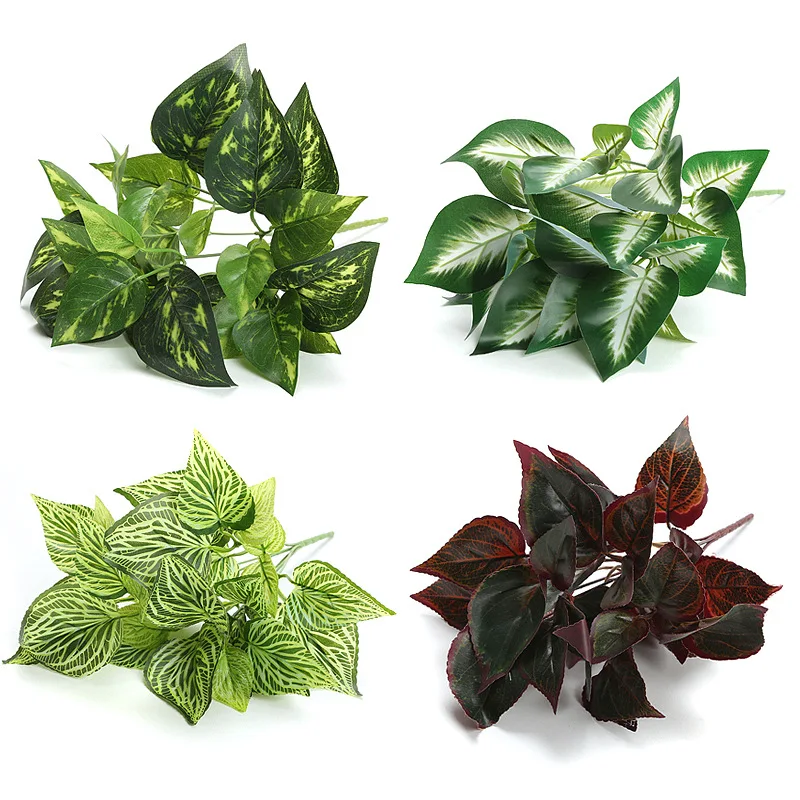 New Artificial Shrubs Creative Decorative Artificial Plant Ferns Simulation Plant Plastic Flower Fern Wall Material Accessories