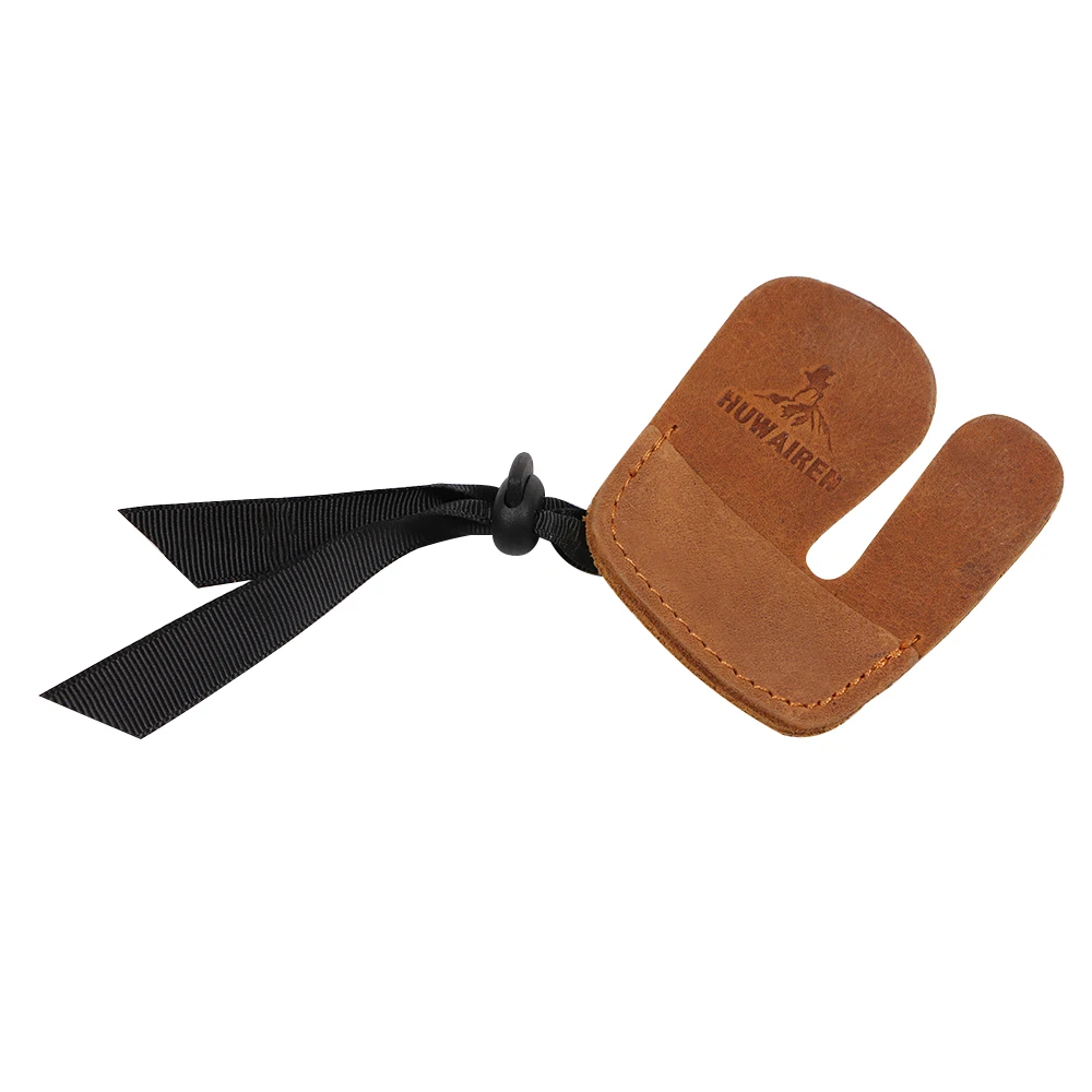 Archery Finger Tab Guard Protection Cowhide Protective Gear Equipment for Bow and Arrow Hunting Shooting Accessories