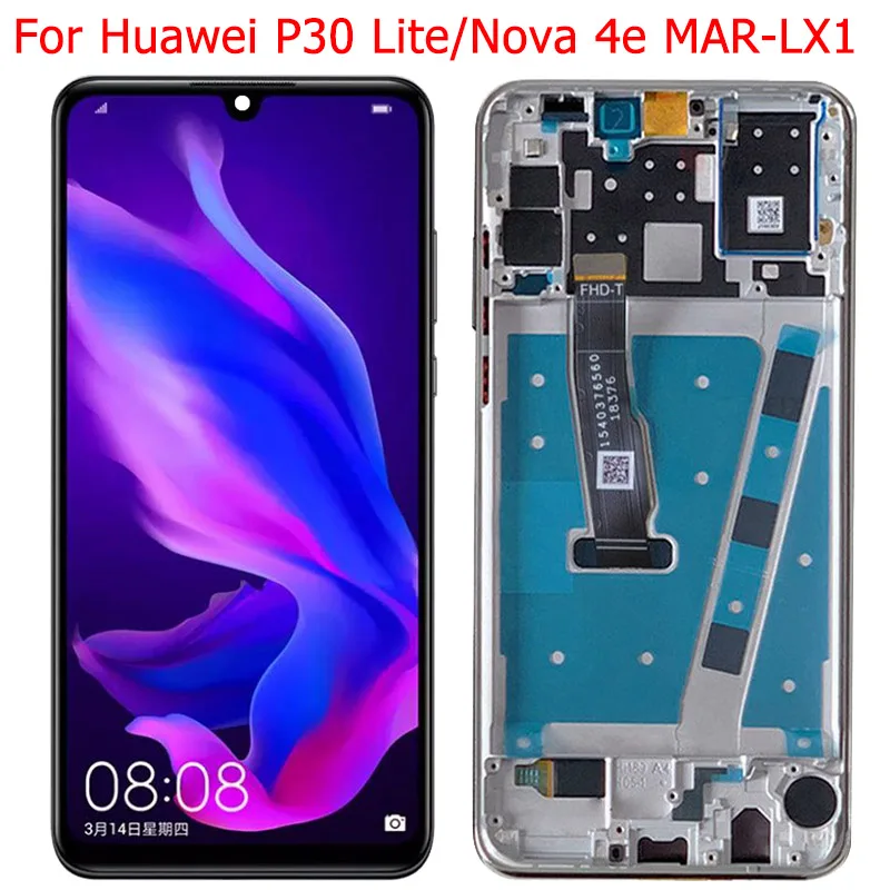 Nova 4e LCD For Huawei P30 Lite LCD Display Screen Frame MAR-LX1 MAR-LX2 MAR-AL01 Touch Screen Digitizer Panel Assembly