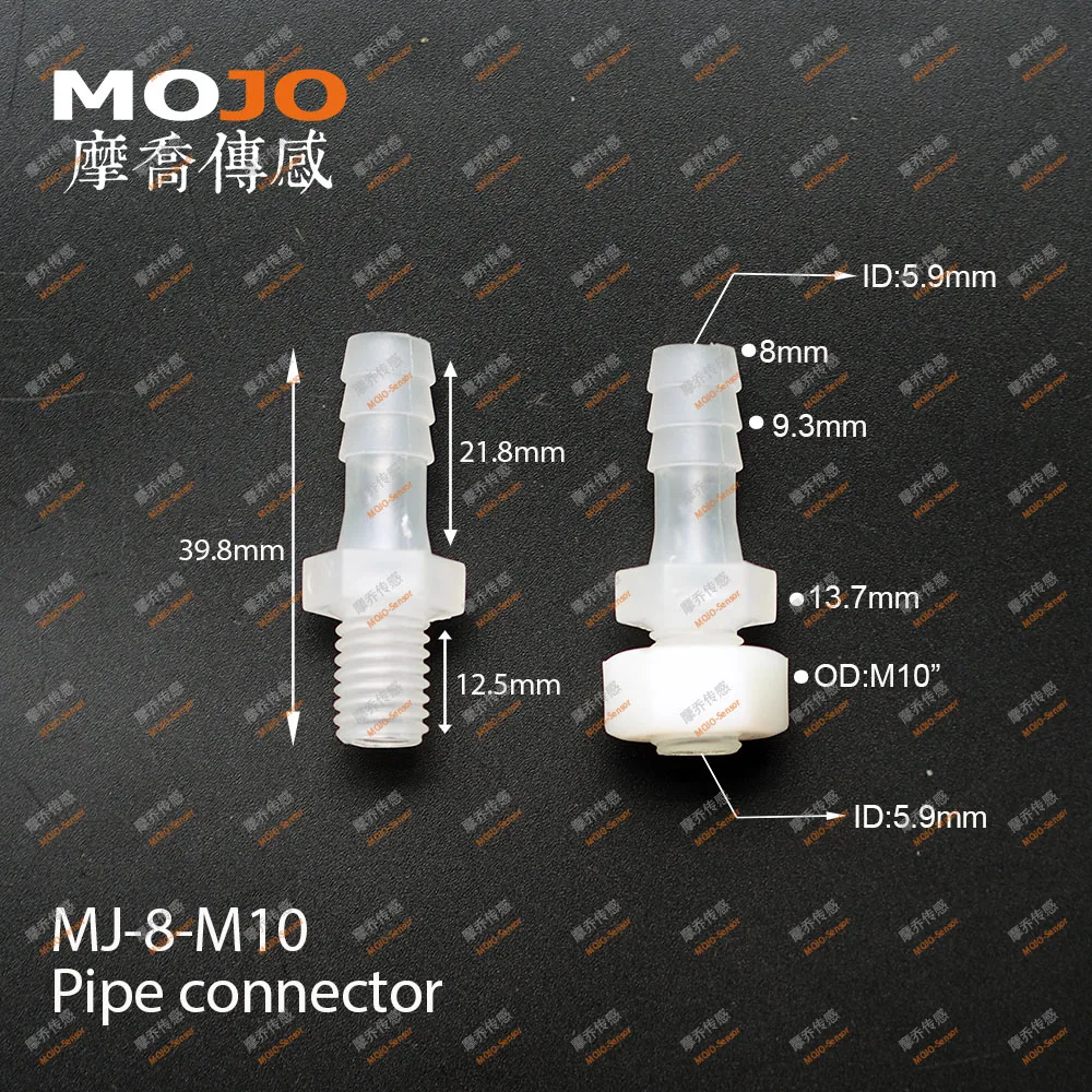 2020 Free shipping!!MJ-8-M10 straight nozzle connector  (100pcs/lots)