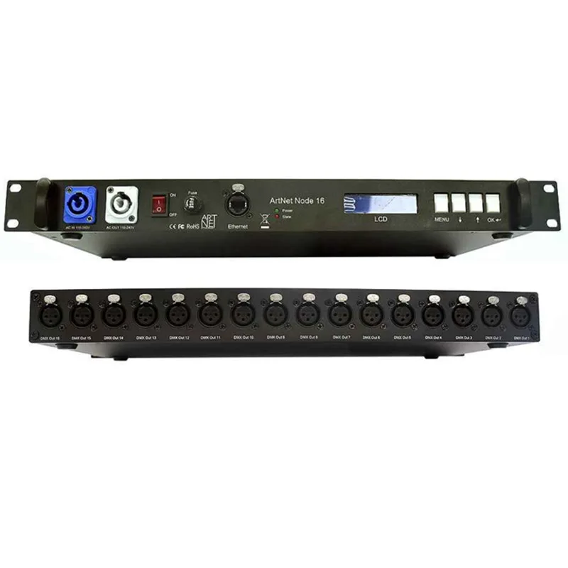 Artnet-DMX expander controller 16 Universe programmable high quality  madtrix Controller; for WS2812B SK6812 pixel led light