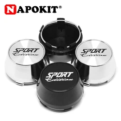 4pcs 60mm Luxury SPORT Logo Emblem Car Wheel Rim Hub Cap Luxury Hubcap Refit Car Styling with Black Silver Aluminum Logo