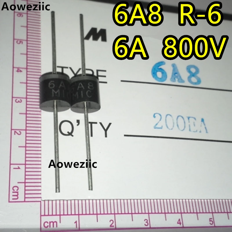 6A05 6A1 6A2 6A4 6A6 6A8 6A10 R-6 Rectifier Diode 6A 50V 100V 200V 400V 600V 800V 1000V 10A10 10A 1000V