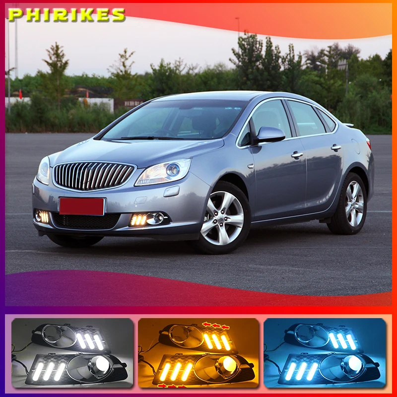 2PCS  LED Daytime Light Running Light DRL Front Fog Lamp Day Light For Buick Excelle GT 2010-2013 Auto