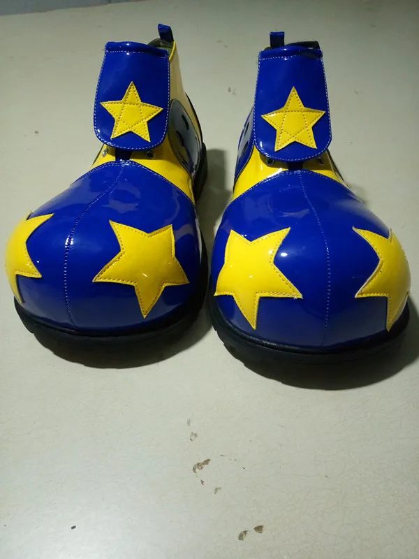 Bottes de clown étoiles pour adultes, chaussures de clown drôles, accessoires de cosplay d'Halloween, fournitures de fête