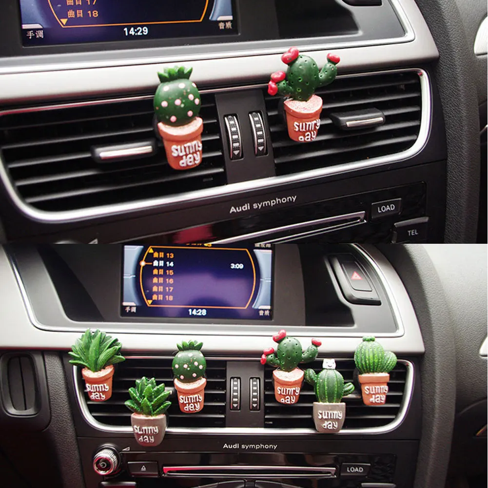 2020 Newest Lovely Cactus Bread Tomato Car Air Vent Outlet Fragrance Perfume Clip Freshener Car Interior Accessories Styling