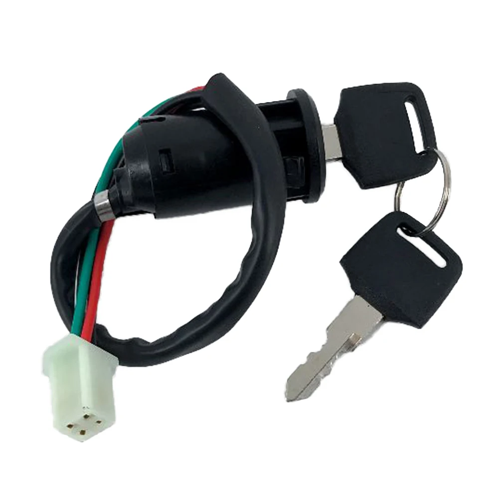 Motorcycle Electric Door Lock 4 Wire Ignition Key Barrel Switch For Motorcycle ATV Electrocar Small Four-wheeler Accessories