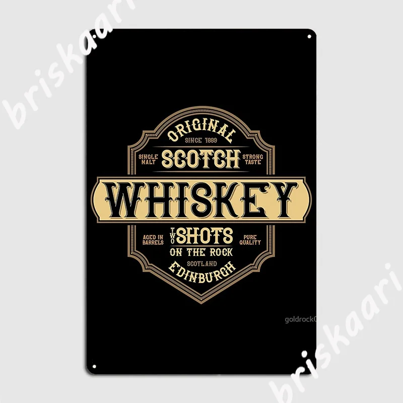 Whiskey Design Scotch Whiskey Metal Sign Club pub Garage Designing Plaques Tin sign Poster