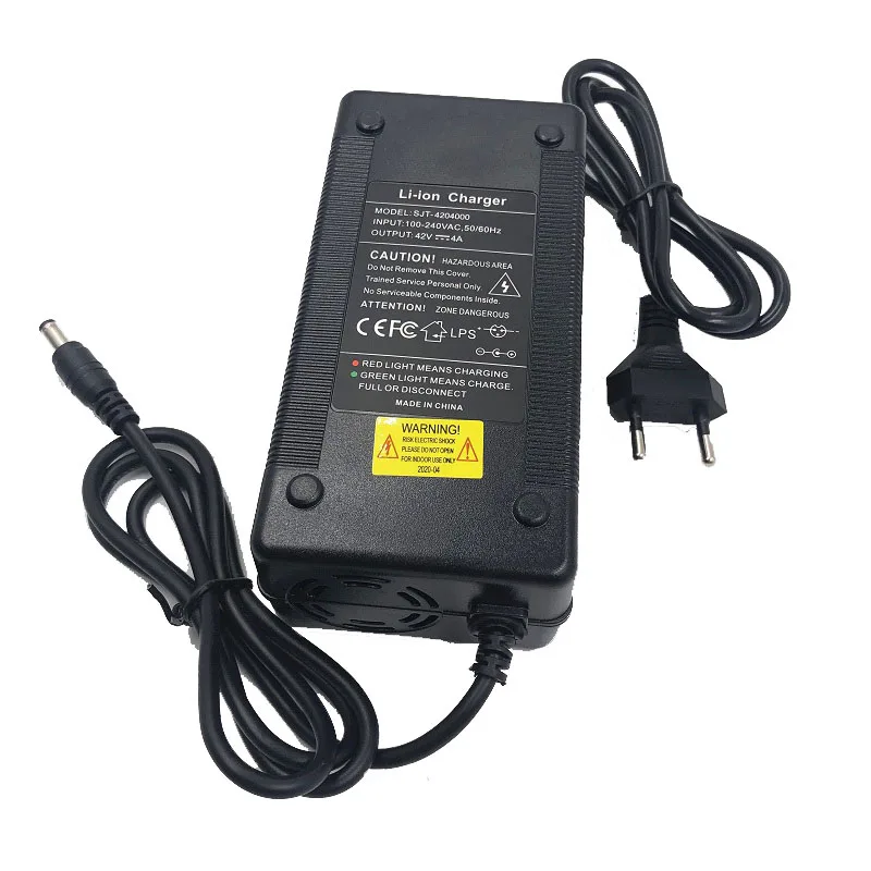 42V 4A Smart Battery Charger for 10Series 36V 37V Li-ion  Battery Charger DC 5.5mm*2.1mm fast charging