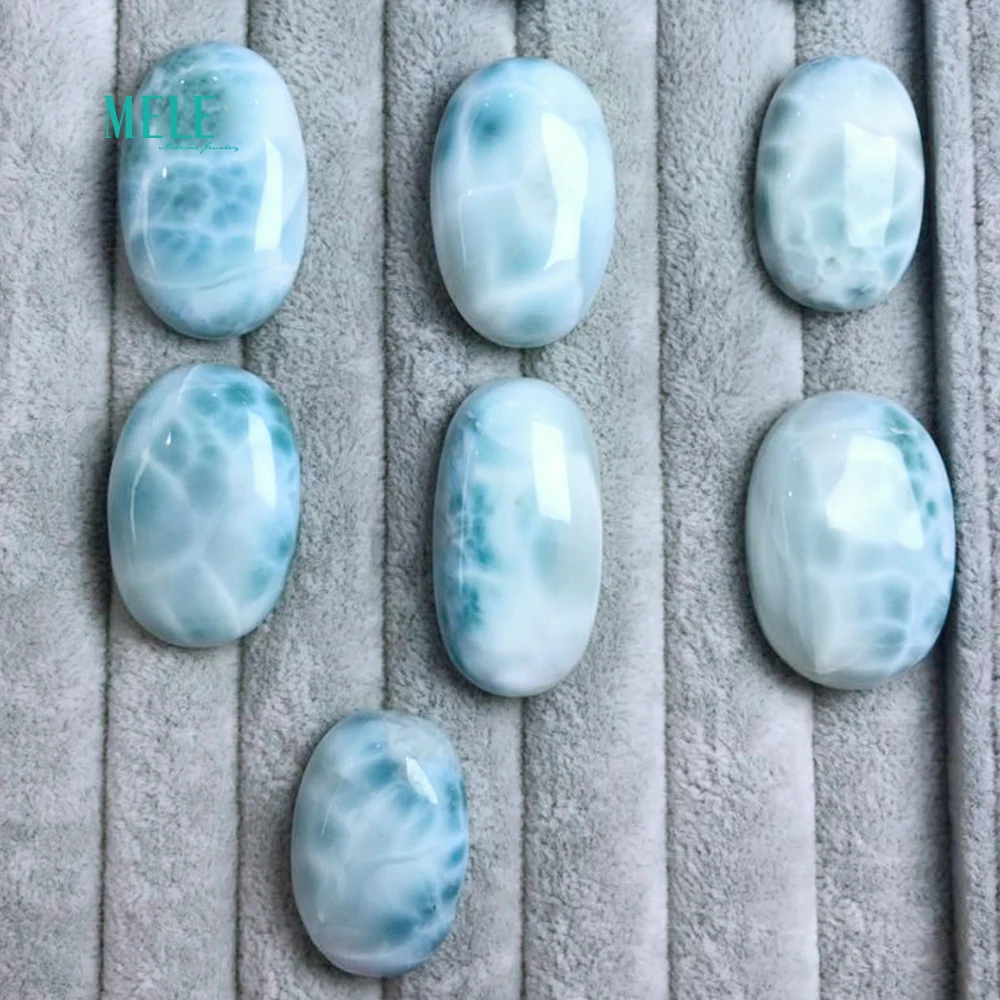 

Natural Dominican Larimar sea lines stone naked stone 9~14 gram random Deliver goods