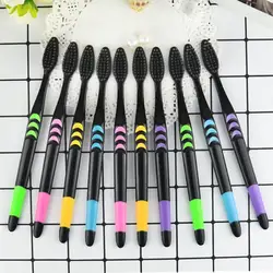 10pcs/set Soft Bristle Teeth Brushes Environmentally Antibacterial Toothbrush Teeth Deep Cleaning Health  Famliy Tooth Brush Kit