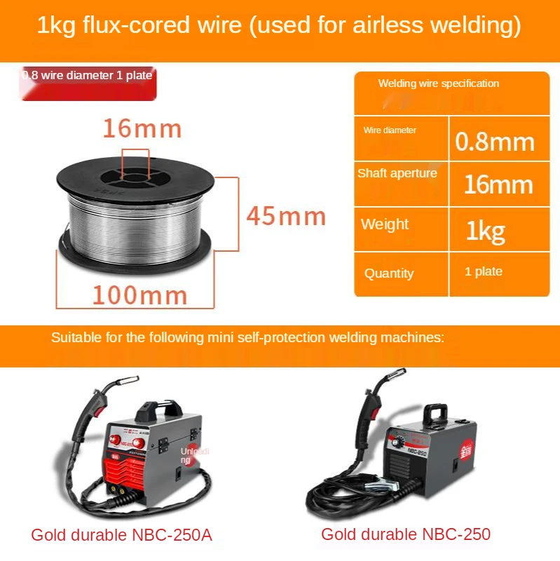 Cred ลวดเชื่อม1.0E71T-Gs เหล็กคาร์บอน Flux Core Self-ป้องกันลวดเชื่อม0.8รองป้องกันเครื่องเชื่อม