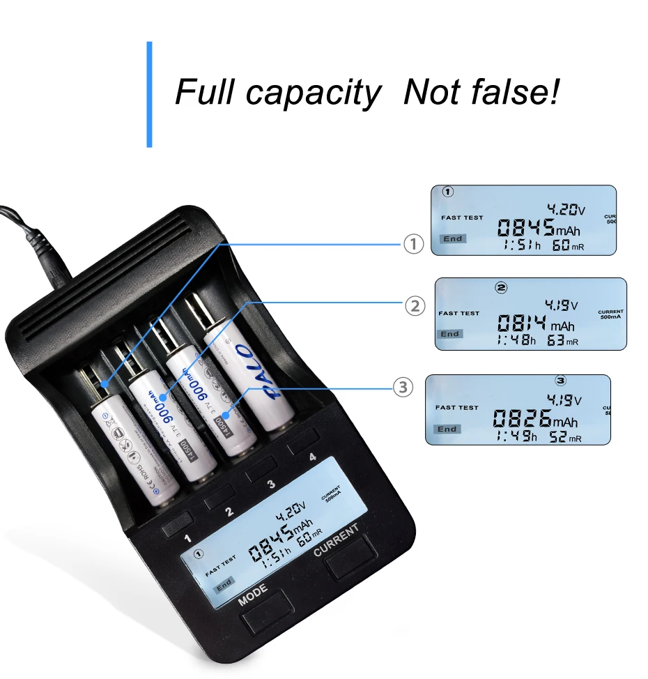 PALO 14500 900mAh 3.7V Li-ion Rechargeable Batteries AA Accumulator Battery 14500 Lithium for Flashlight Headlamp Torch Mouse