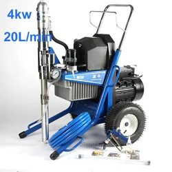 Electric High Pressure Airless Spray machines, paint/coating/latex/Putty, airless spraying Putty machine with Spray Gun