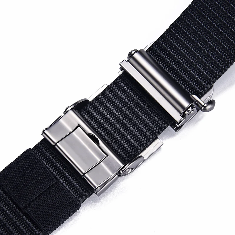 DINISITON Men\'s Designer Nylon Army Belt Male Tactical Military Canvas Belts Outdoor Strap Man Automatic Buckle Belt For Men