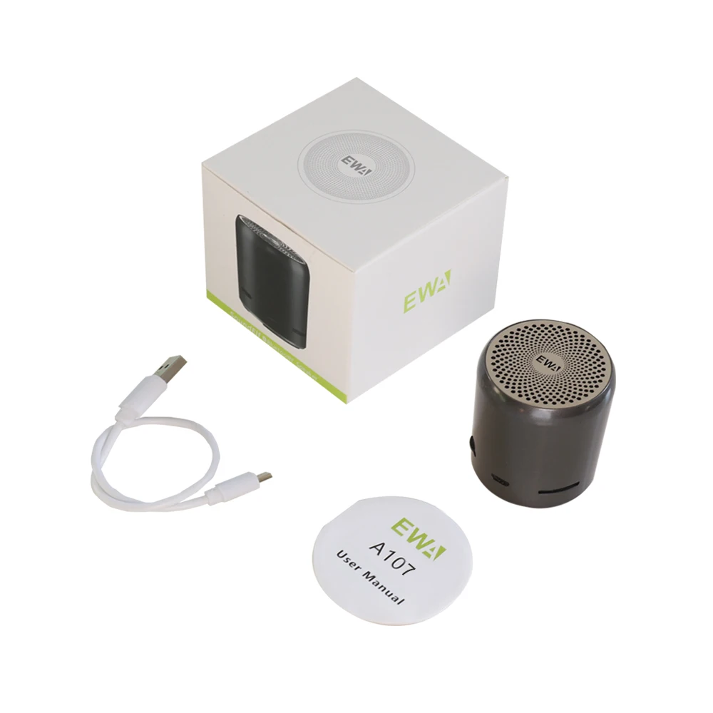 EWA Super-Mini Altoparlante portatile Bluetooth 5.0 TWS Miglior suono Boombox per basso Corpo in metallo Caixa De Som Altoparlanti per auto e subwoofer