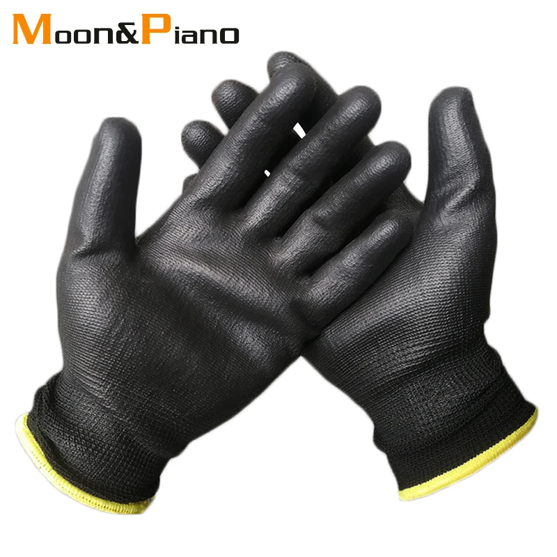 

Anti-skid Anti-static Gloves Men Women PU Coated Finger Palm Nylon Safety Working Handling Gloves for Electronic Work Tools