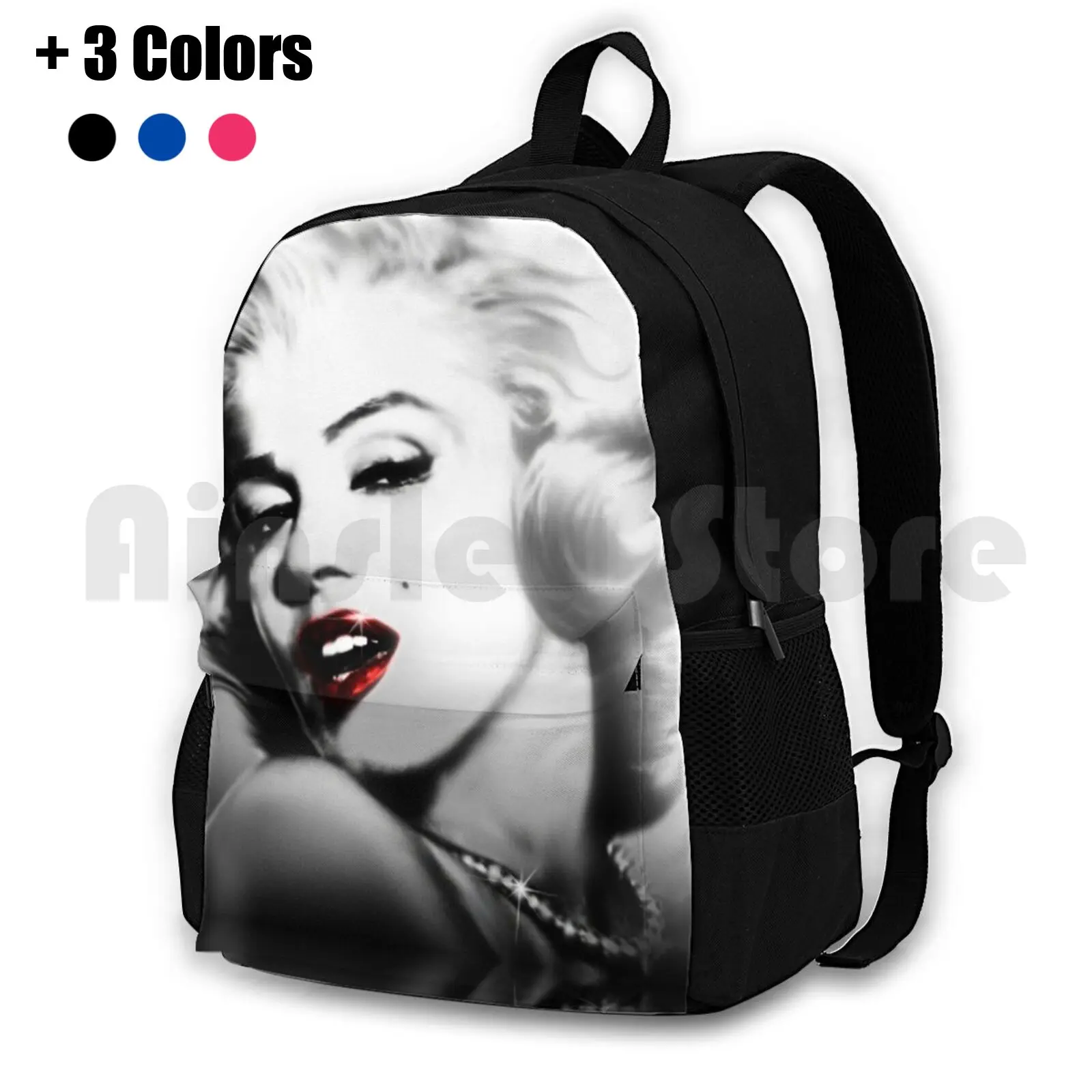 Marilyn Monroe Outdoor Hiking Backpack Riding Climbing Sports Bag Marilyn Monroe Lips Red Woman 50s Sexy Cool Sale Home Money