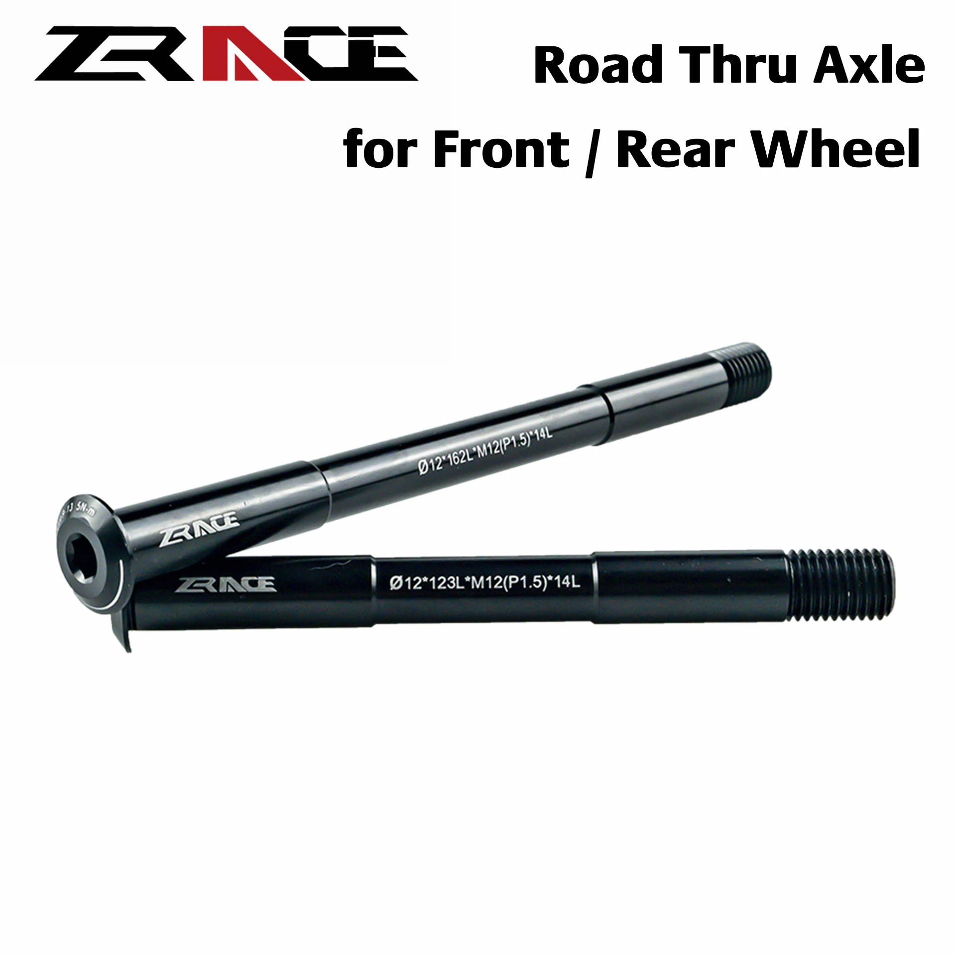 

ZRACE Road Bicycle HUB Thru Axle for Front / Rear Wheel, 12x100 / 12x135, Compatible Carbon Fiber Road Frame