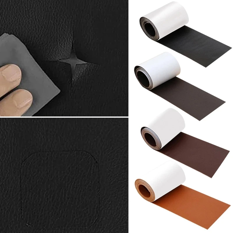 7.6*152cm Leather Tape Self-Adhesive Stick-on Sofa Handbags Suitcases Car Seats Repairing Leather Repairing Patch DIY Craft