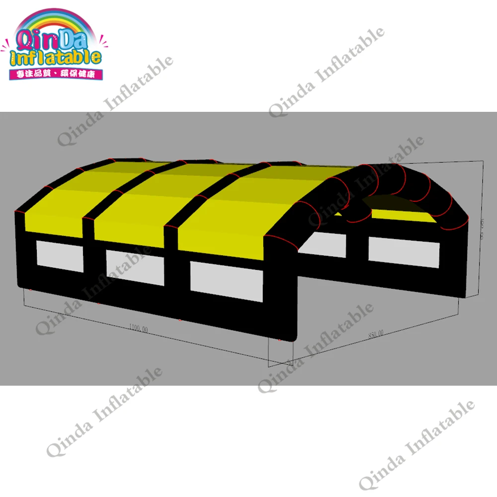 خيمة سرادق متينة قابلة للنفخ من قماش أكسفورد ، خيمة مرآب عملاقة قابلة للنفخ مع منفاخ هواء ، شحن مجاني