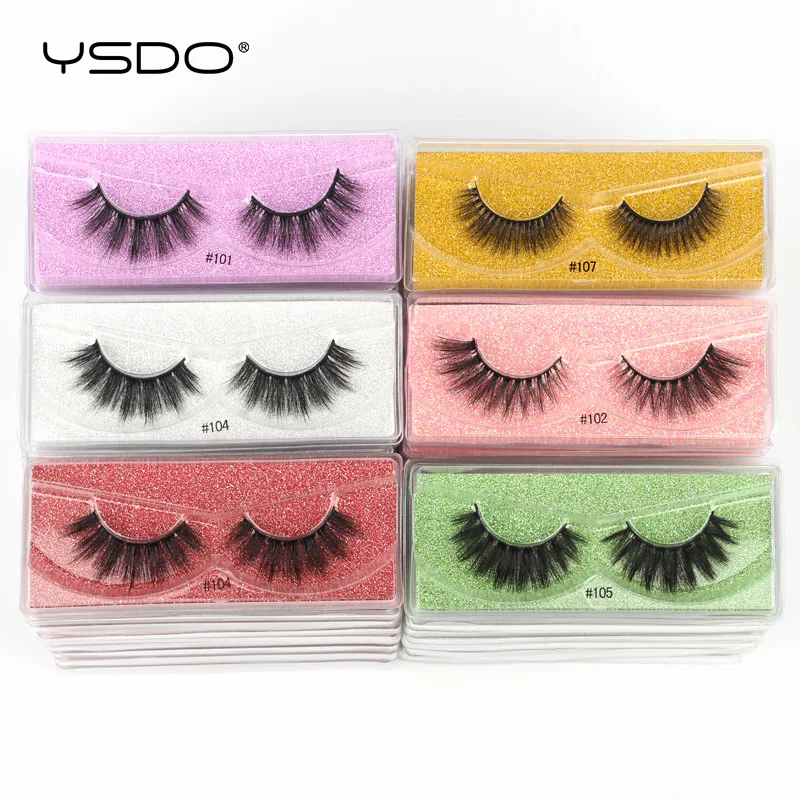 YSDO 4/10/20 Pairs Eyelashes Wholesale Fluffy Faux 3D Mink Lashes Natural Mink False Eyelashes In Bulk Makeup Full Strip Lashes