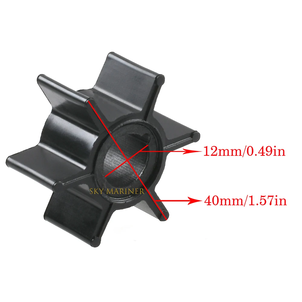 3B2-65021-1 Impeller for Tohatsu Nissan Outboard 6HP 8HP 9.8HP Water Pump Outboard Engine Part 3B2-65021 18-8920 Mercury 500344 view 4