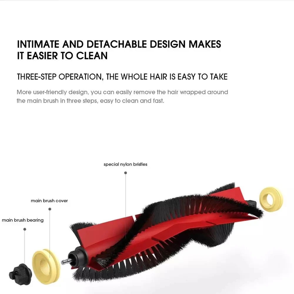 Untuk XiaoMi Roborock S50 S51 S55 S5 Max S6 S60 S6 Murni S6 MaxV E25 E35 Suku Cadang Vakum Sisi Filter HEPA/Kain Pel Sikat Utama