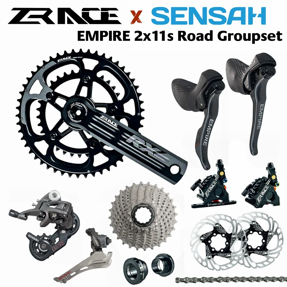 NEW ZRACE RX Road Crankset Brake Cassette Chain 2x11S 22S EMPIRE Shifter Derailleur Road Groupset for Road Bike 5800,R7000