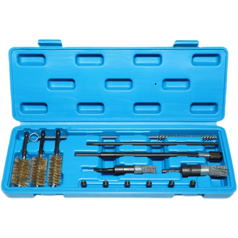 Universal Diesel Engines Injector Seat Cleanner Brush Kit with Drivers