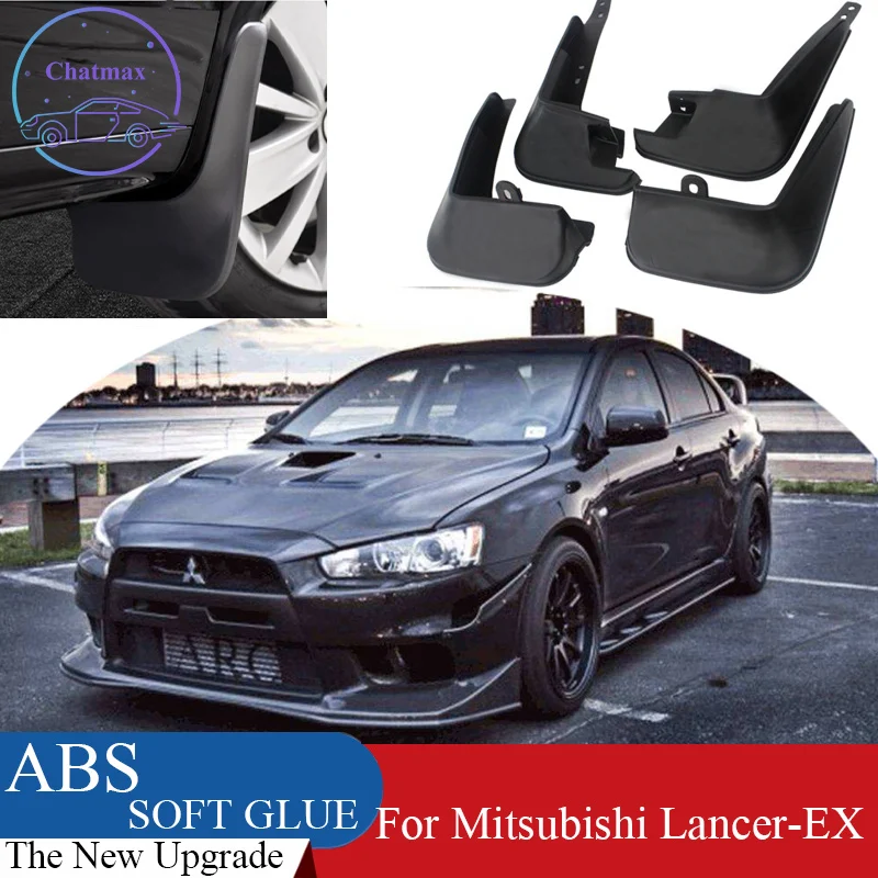 4pcs ABS Front & Rear Fender Protector For Mitsubishi Lancer-EX 2009-2016 Car Mud Flaps Splash Guard Mudguard Mudflaps