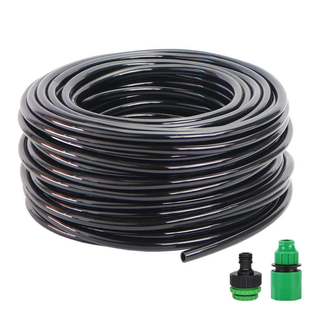 5-30m 8/11mm Hose 3/8'' Drip Irrigation Tube Garden Lawn Vegetable Watering Dripper Spray Water Pipe With Tubing Quick Connector