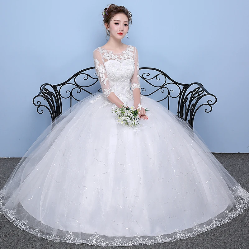 ที่กําหนดเองชุดแต่งงาน Princess Dream PLUS ขนาดชุดแต่งงานเจ้าสาวซาติน Ball Gowns Lace Up Dresses