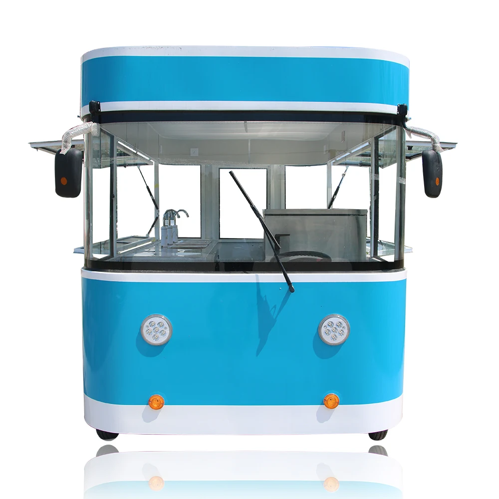 In Stock 3.5m Long Electric Vehicle Fast Food Truck Outdoor Bubble Tea Ice Cream Vending Cart Catering With kitchen Equipment