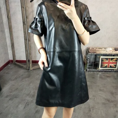 Top brand New Fashion 2020 Genuine Sheep Leather Dress Y15  high quality