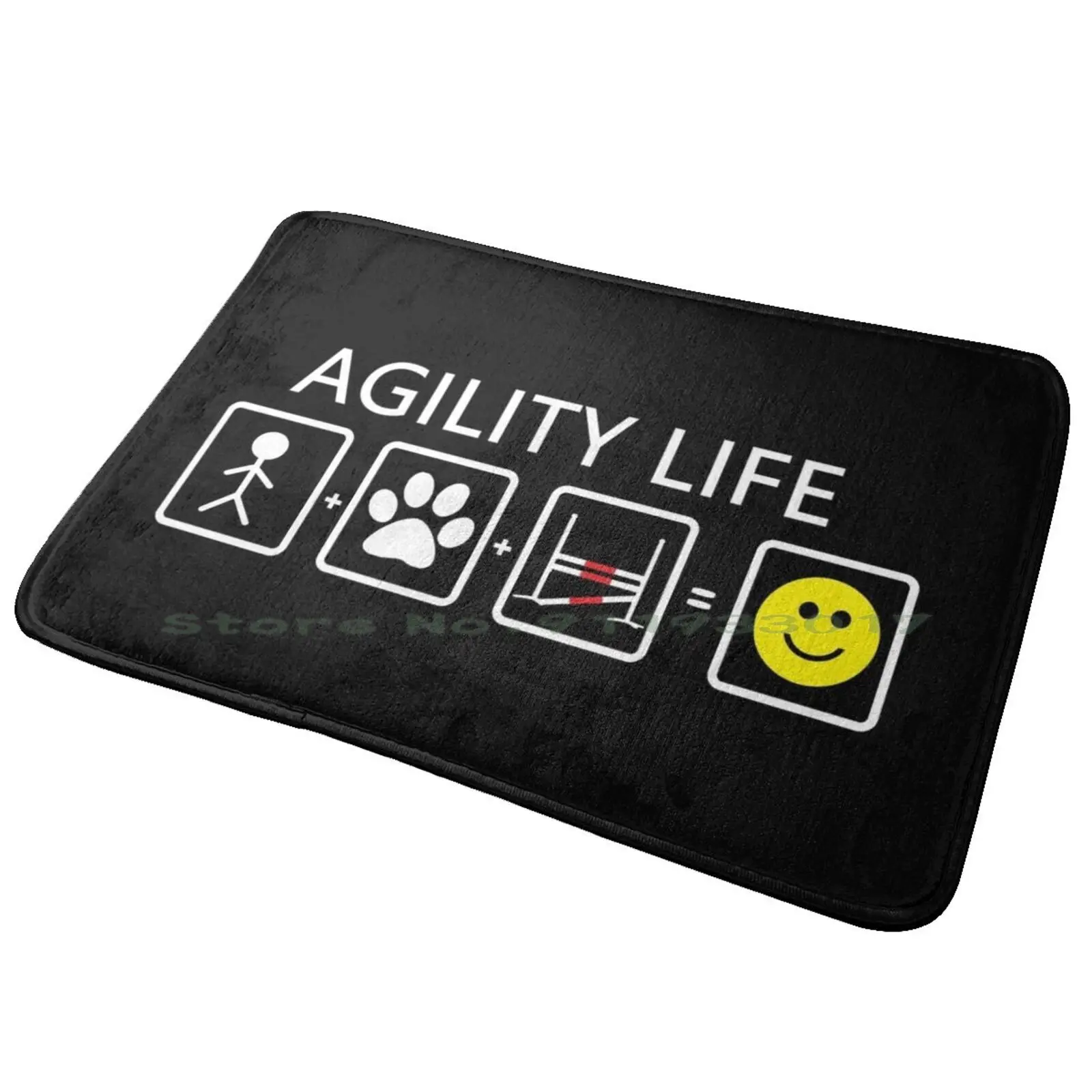 Dog Agility Life Entrance Door Mat Bath Mat Rug Dog Walking Life Dog Life Love Dogs Country Stroll Paws Dog Agility Life