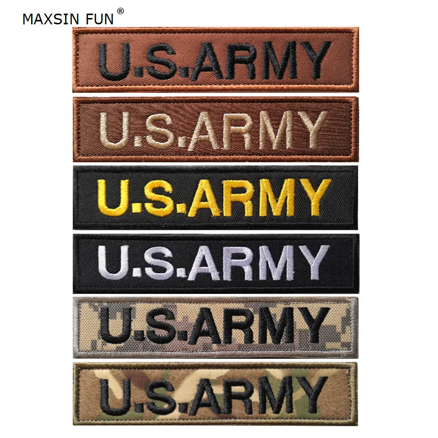 MAXSIN FUN 1 sztuka naszywka z flagą armii amerykańskiej, naszywka na ubrania, opaska na ramię, naklejka na plecak, akcesoria do majsterkowania