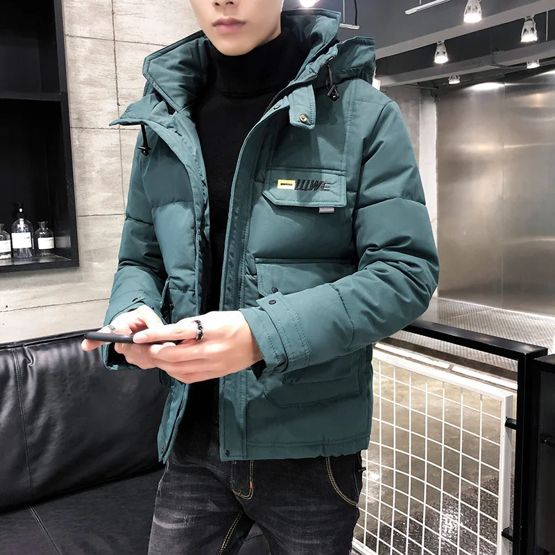 New Brand Autumn Winter youth Men's Multi-pocket design Korean version Jacket Fashion Loose Hansome All-match trend Slim Cotton