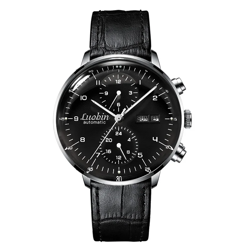 Luobin Automatic Watch Men\'s Mechanical Wristwatch Fashion Dress Watches Luxury 42mm Luminous Watches Relojes Para Hombre 2021