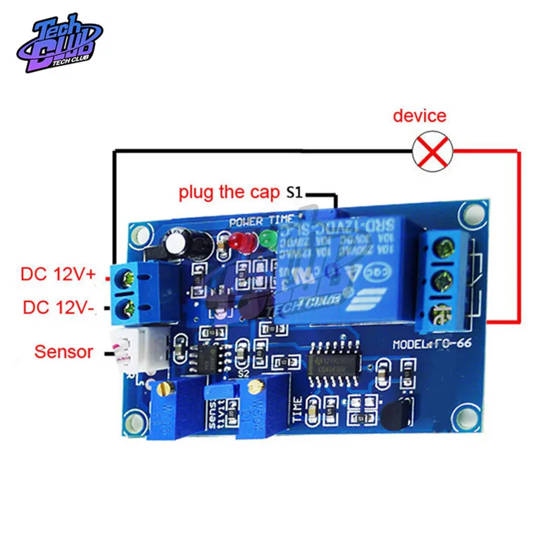 DC 12V modulo relè di ritardo fotoresistenza interruttore On/Off sensore Timer potenziometro regolabile Controller con fili per scheda auto