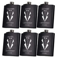 Hip Flask Liquor Whisky Outdoor Portable Pocket Flasks Gift Flask Bar Supplies Groomsmen Customized Personalized Whiskey Flask