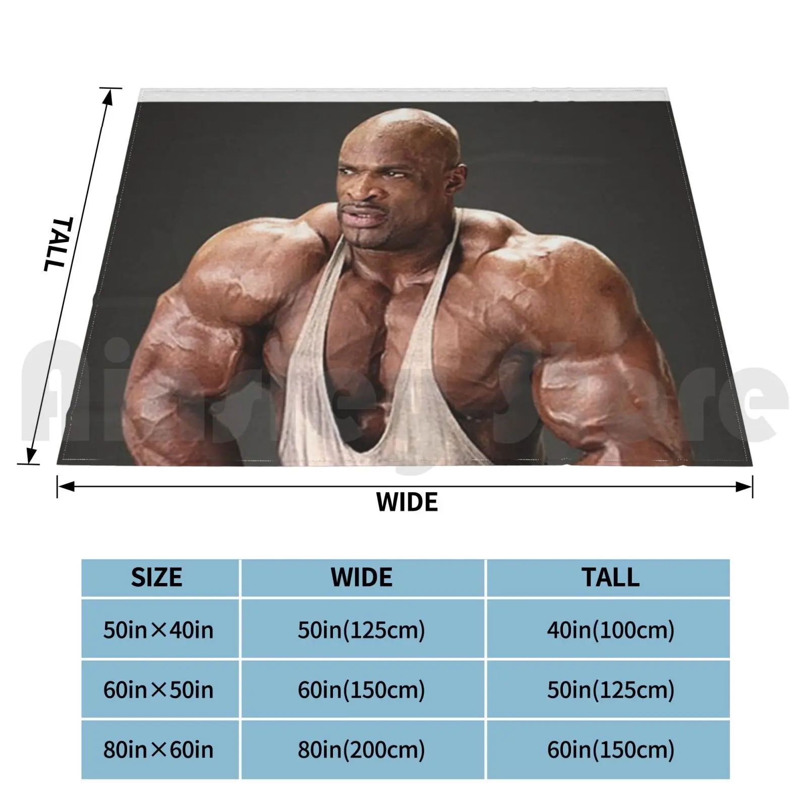 Ronnie Blanket Fashion Custom Ronnie Ronnie Olympia Mr Goat Massive Muscle Bodybuilder Bodybuilding Ifbb Delt