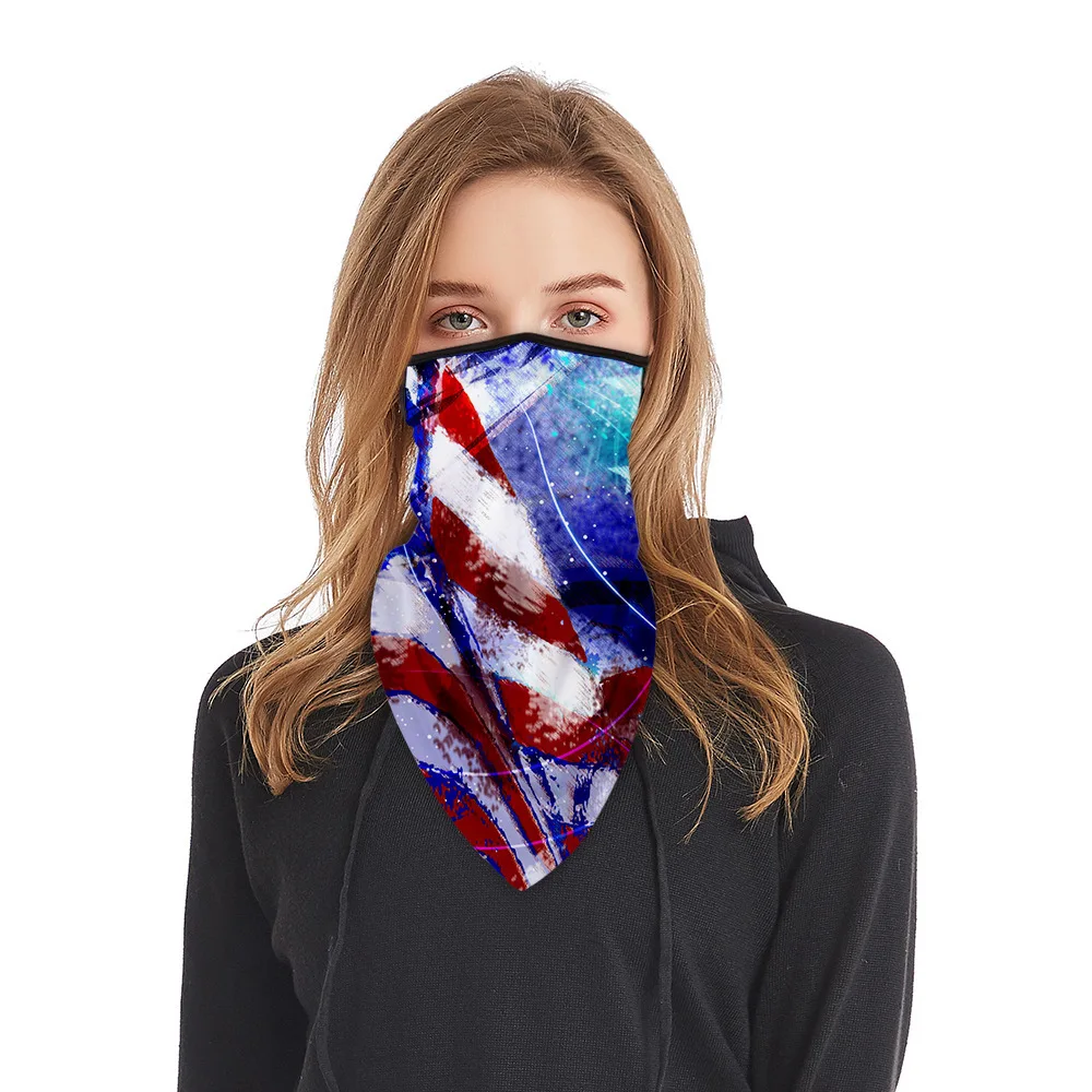 USA Independence Day Men Women Lightweight Face Mask I Can't Breathe Scarf Sun Protection Outdoor Riding Masks National Flag