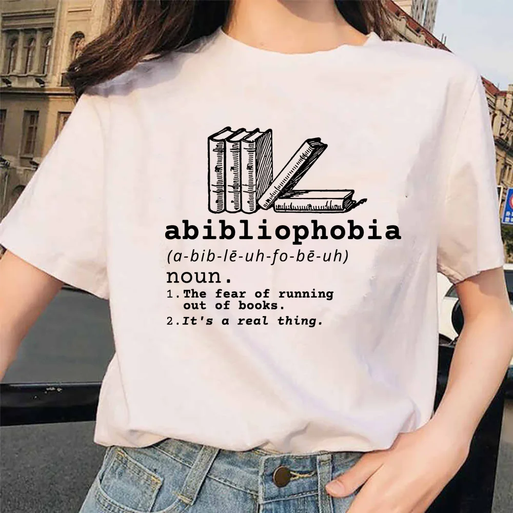 Abibliophobia T Shirt Book Lover Reader Gift Tee for Bookworm Gifts Graphic Cotton Shirt