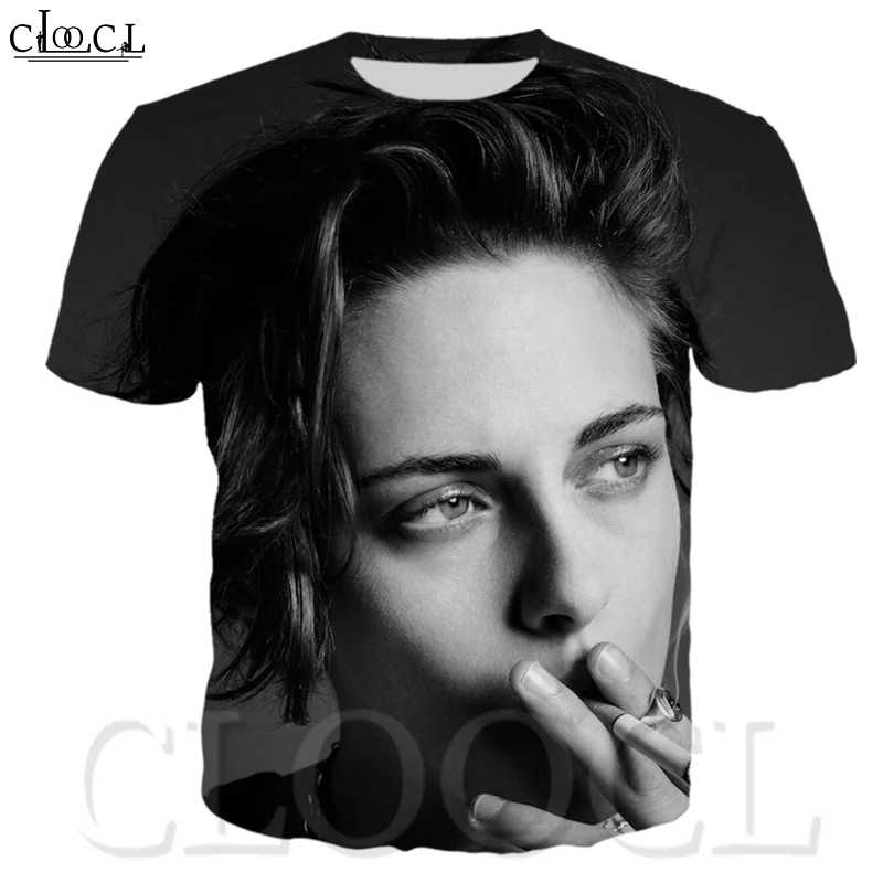  T-Shirt 3D Printing Unisex performer Kristen Stewart Men/Women Short Sleeve O-Neck T-shirt Summer Casual Tops