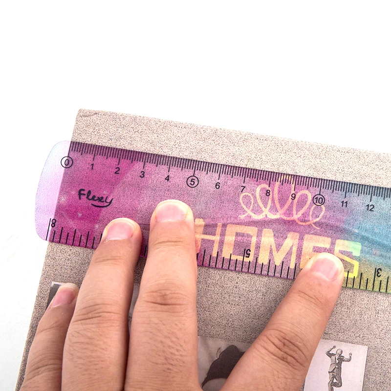 Multifunction Student Flexible Ruler, Inch and Metric, 30 cm/12 Inch, 20 cm/8 Inch, 15 cm/6 Inch, Transparent Colors