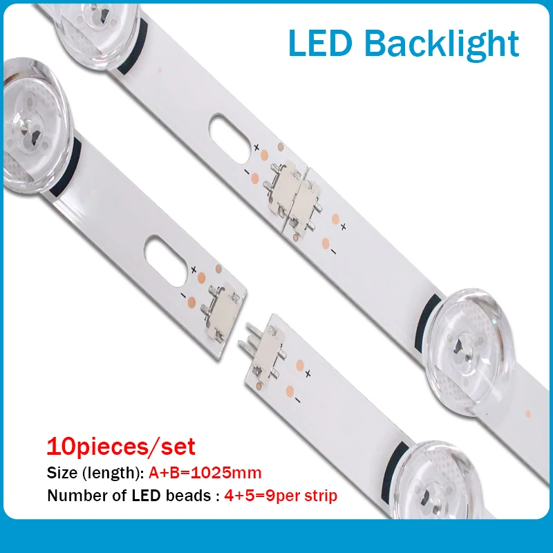 

1025mm LED Backlight Strip 9leds For LG 49LB620V Innotek DRT 3.0 49" A B 49LB552 49LB629V 6916l 1788A 1789A 49LF620V 49UF6430